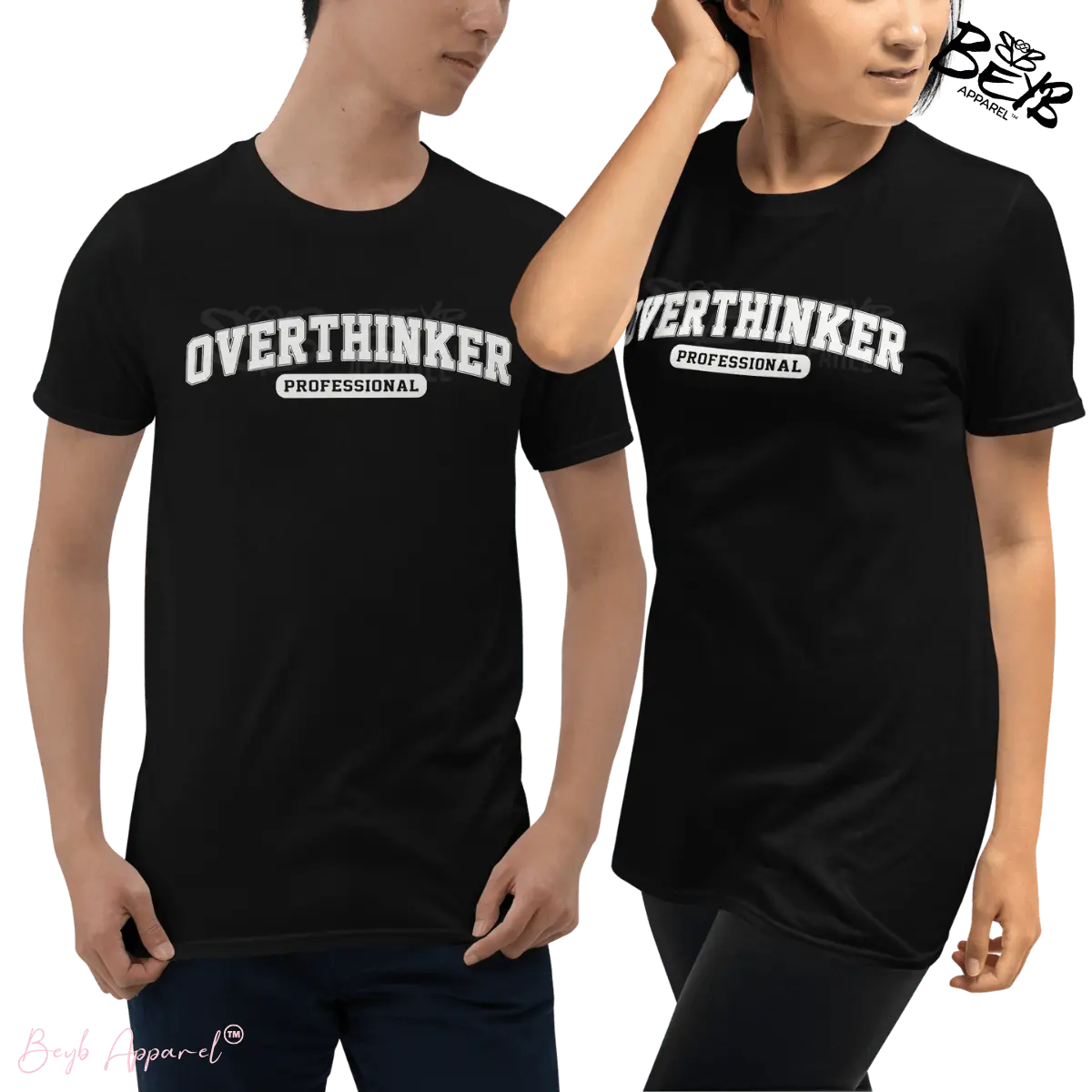 Overthinker Varsity White - BEYB Apparel