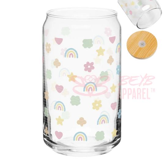 Lucky charms | Vaso de vidrio con diseño kawaii - BEYB Apparel